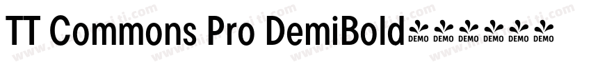 TT Commons Pro DemiBold字体转换